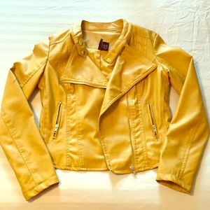 Jacket - Mustard, Faux Leather